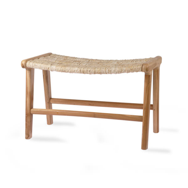 Tabouret en abaca/teck hkliving toulouse mobilier